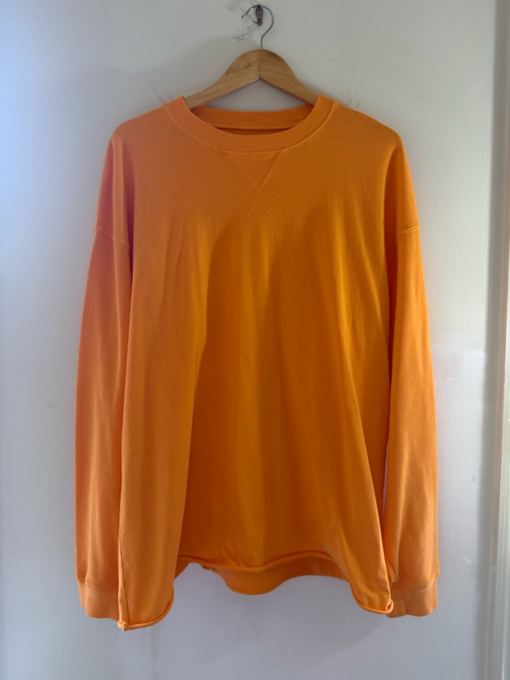 Yellow label Bright Orange Crewneck Sweatshirt